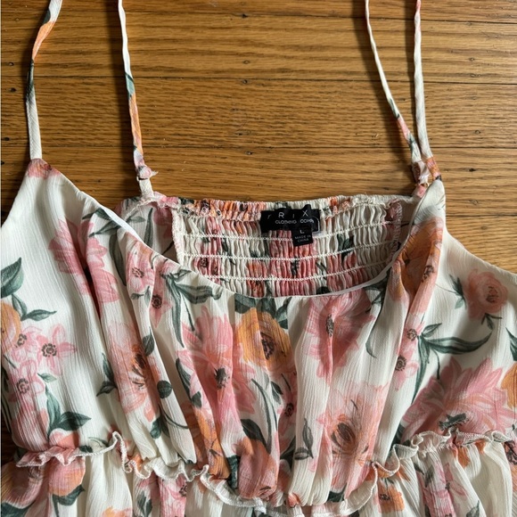Trixxi Floral Pink and White Women's Top - Picture 3 of 5